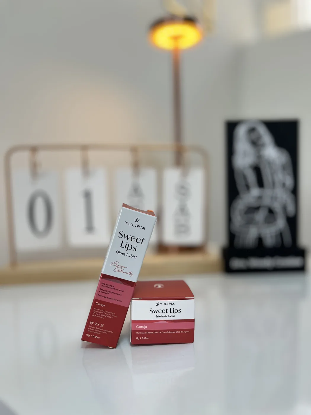 Produtos de cuidado labial presentes na rotina profissional